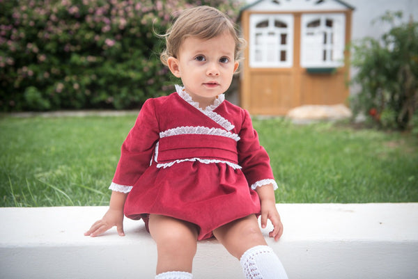 Burgundy romper