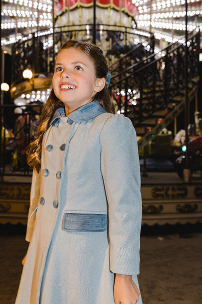 Stone Tartan Princess Coat