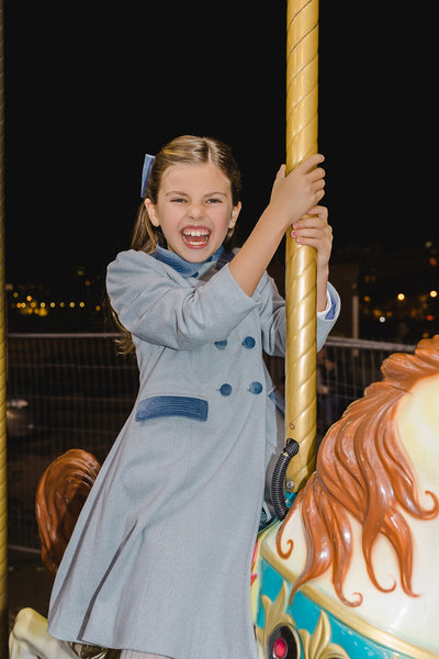 Stone Tartan Princess Coat