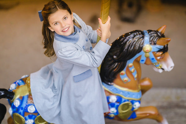 Stone Tartan Princess Coat