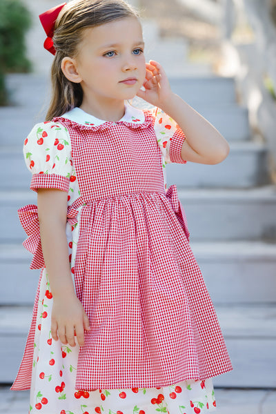 Classic Cherries Apron Dress
