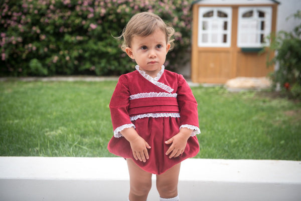 Burgundy romper