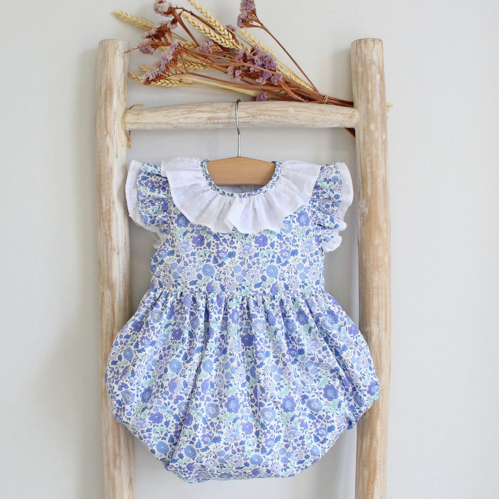 Clara blue Liberty romper