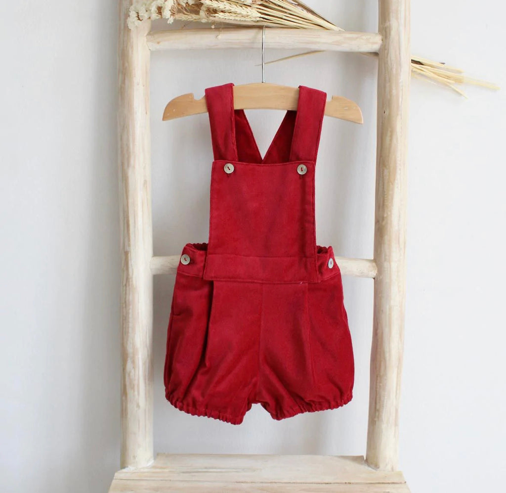 Oliver burgundy velvet  shorts