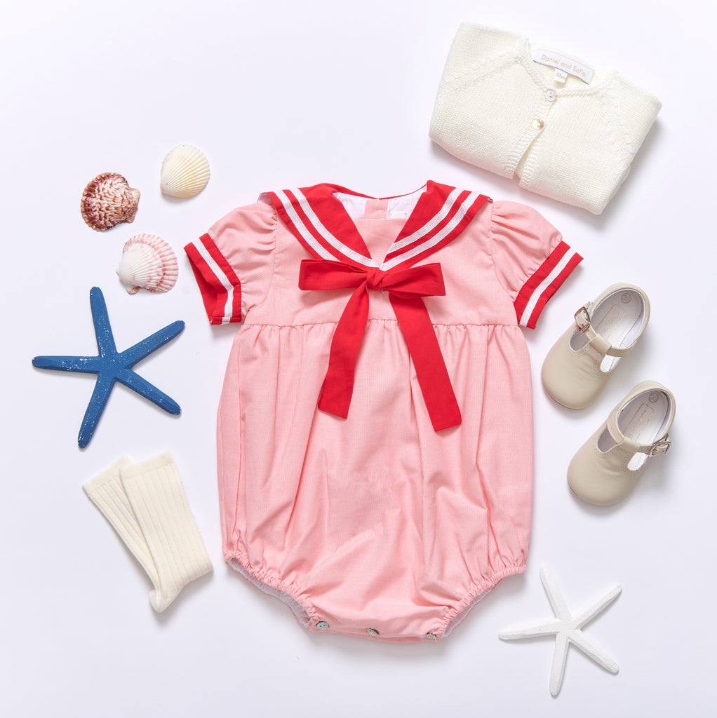Sailor romper -Red