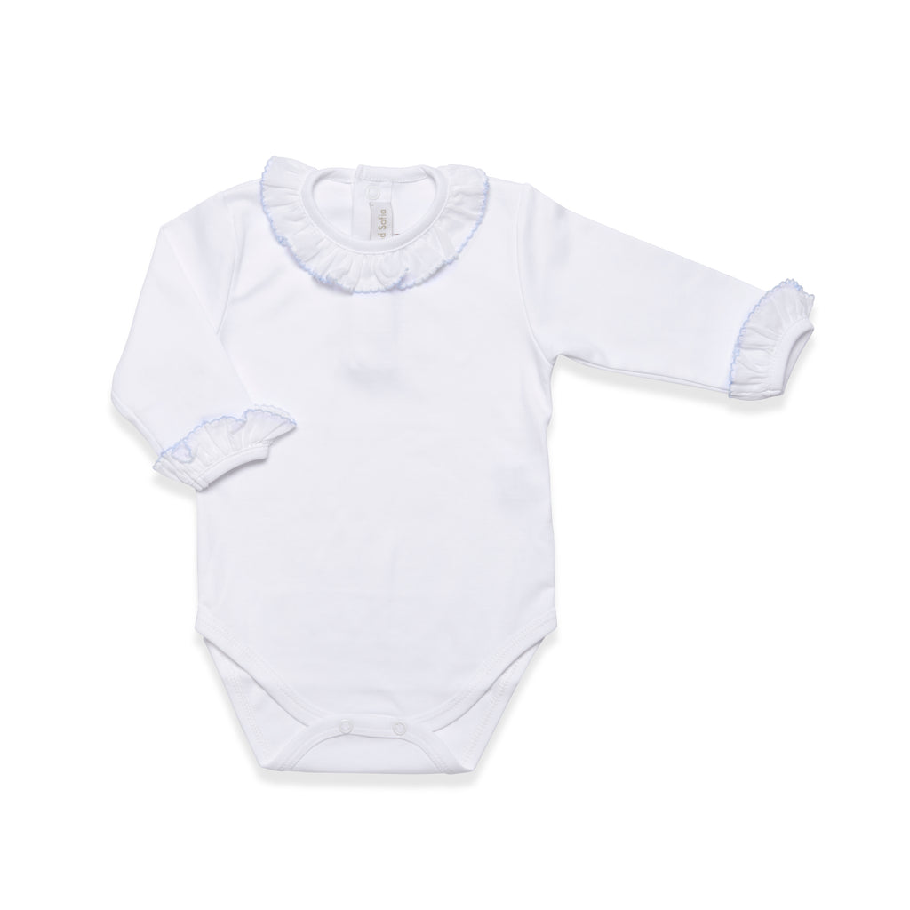 Bodysuit long sleeves -blue trim
