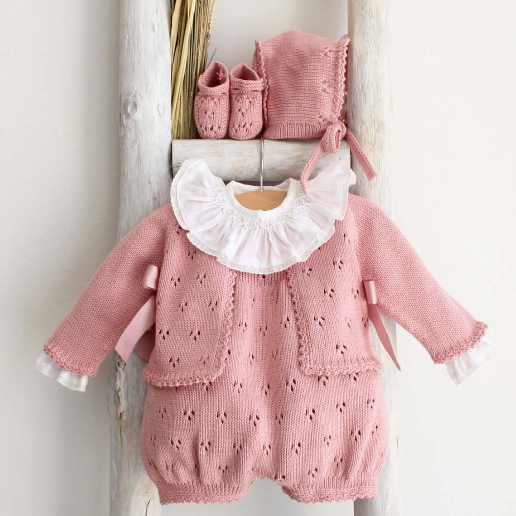 Dusty pink baby shoes