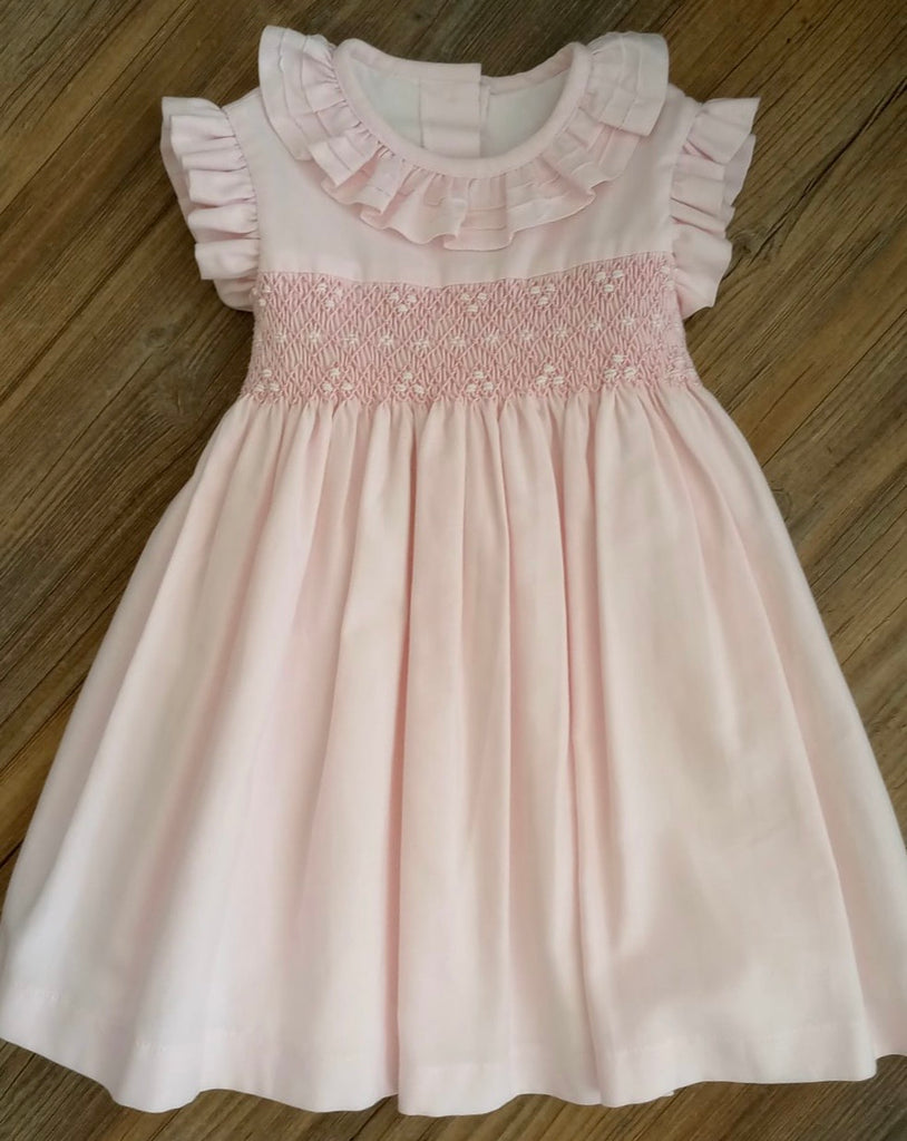 Clara Pink Smocked Dress