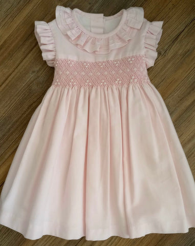Clara Pink Smocked Dress
