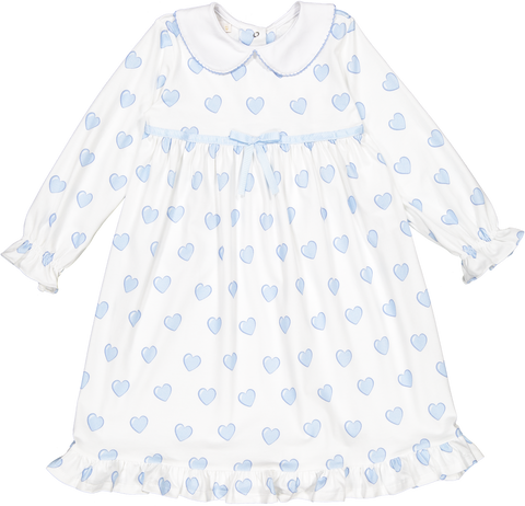 Hearts Blue Nightgown