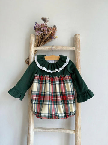 Green Tartan Romper