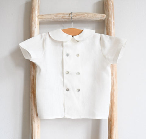 Double breasted Linen Shirt -PREORDER