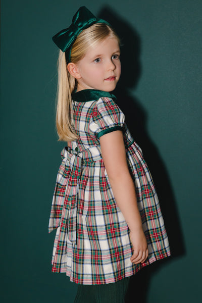 Emerald Green Tartan Dress