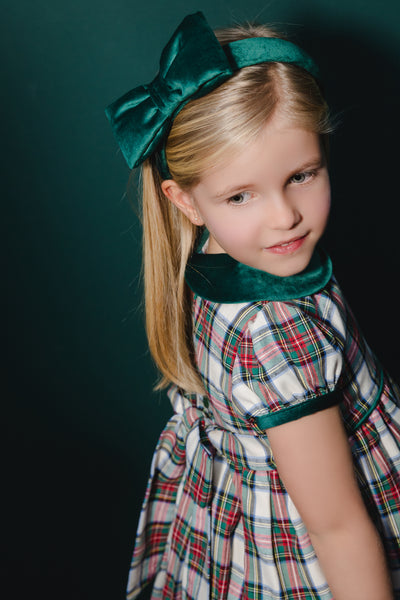 Emerald Green Tartan Dress