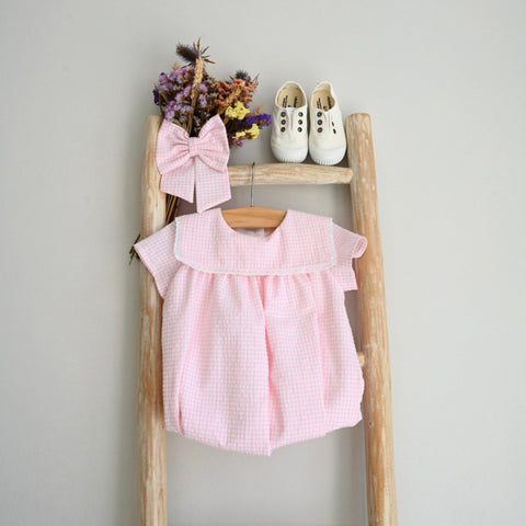 Vichy Sailor Romper