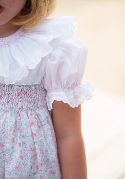 Oleander Hand-Smocked Dress