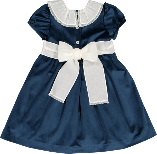Mysterious Blue Velvet Dress