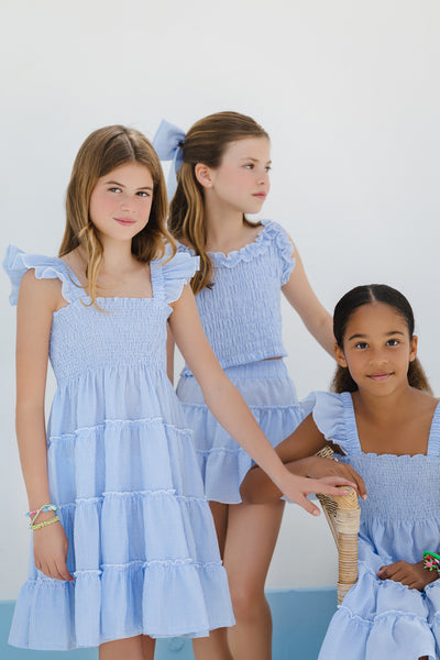Maryland Blue Seersucker Dress