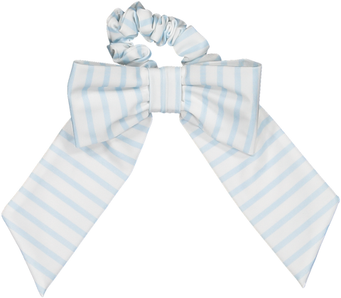 Blue Stripes Lycra Scrunchie