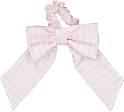Pink Stripes Lycra Scrunchie