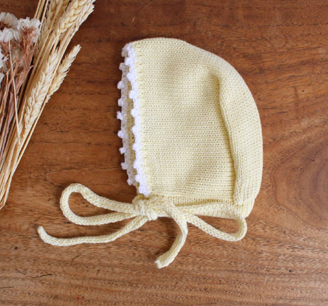 Organic cotton yellow bonnet