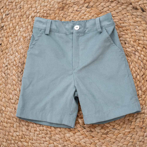 Green corduroy shorts