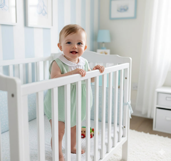 Mint Seersucker Romper