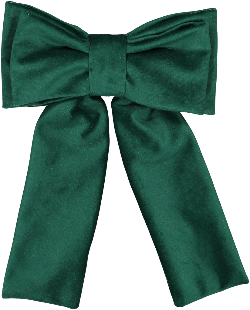 Green Velvet Hairbow clip