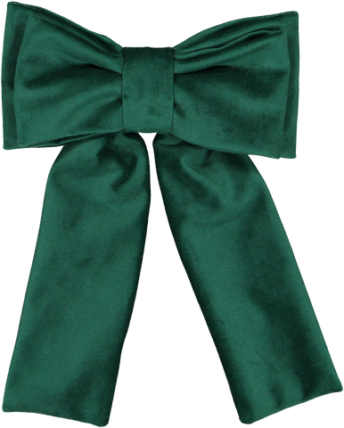 Green Velvet Hairbow clip