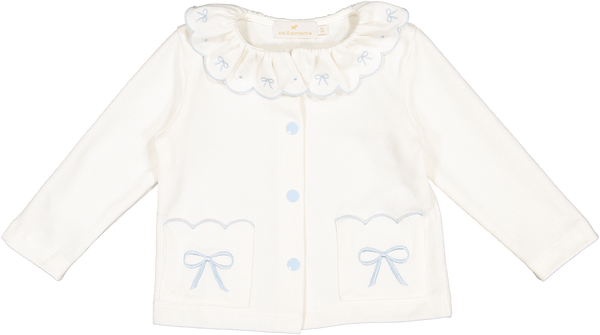 Blue Bows Knit Cardigan