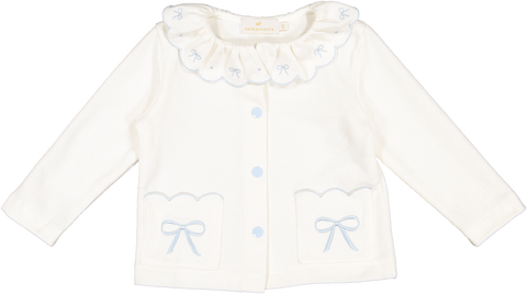 Blue Bows Knit Cardigan