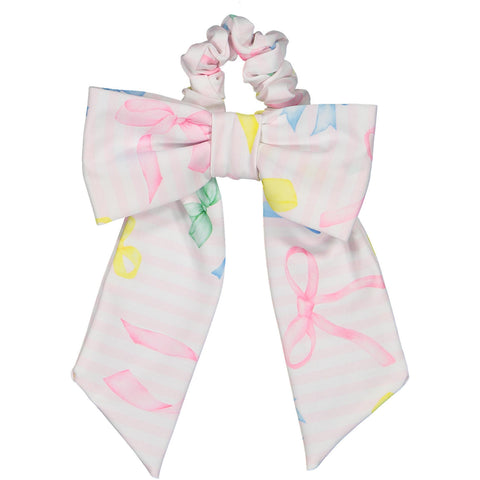 Rainbow Bows Lycra Scrunchie