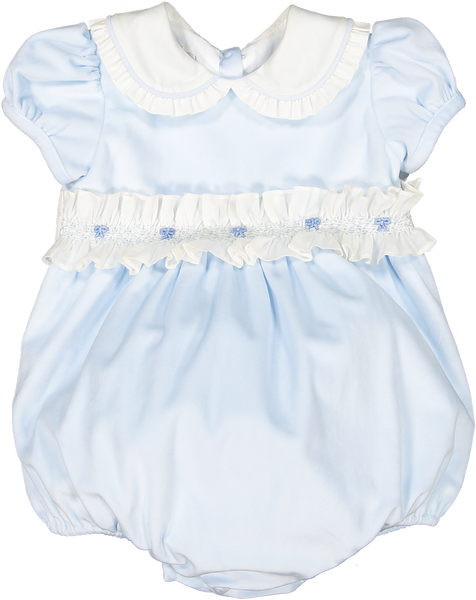 Pastel Blue Velvet Romper