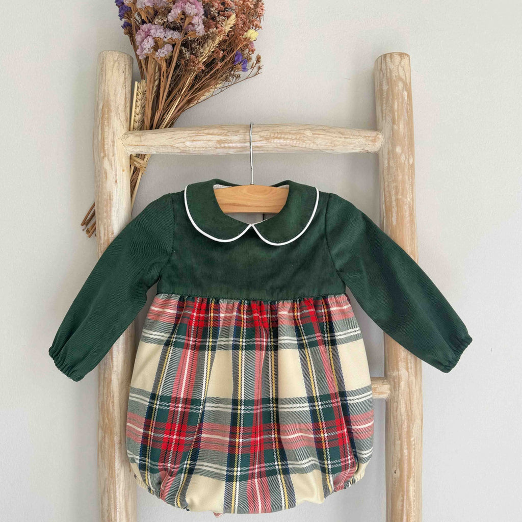 Green Tartan Romper