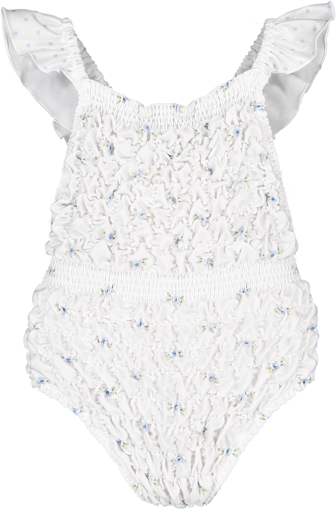 Blue Blossom Frilled Swimsuit