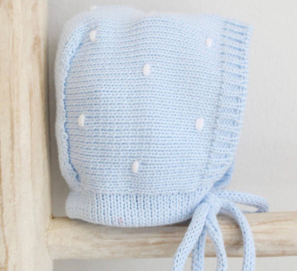 Baby knitted set in blue