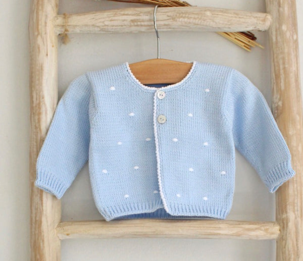 Baby knitted set in blue