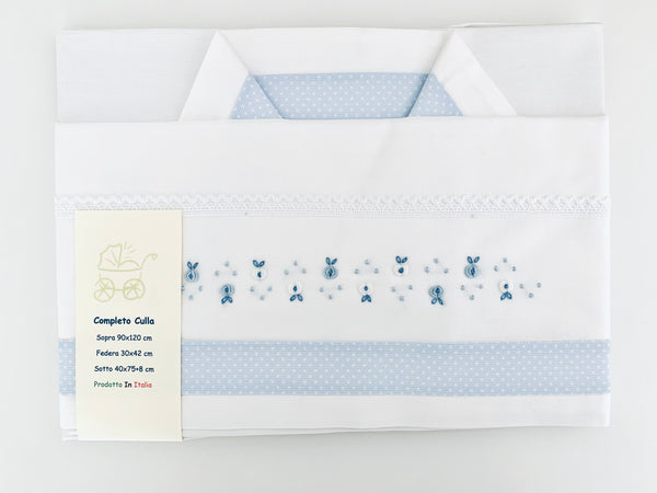 Rosebud Bed Linen set - blue