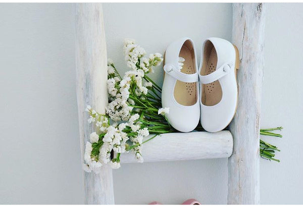 White Mary Jane shoes